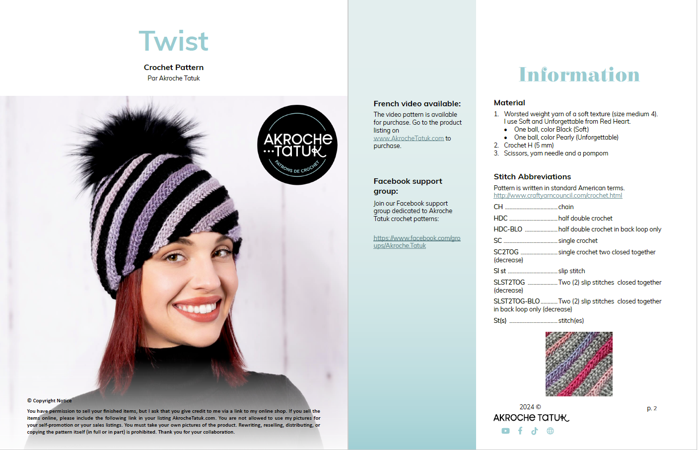 Crochet pattern - Twist