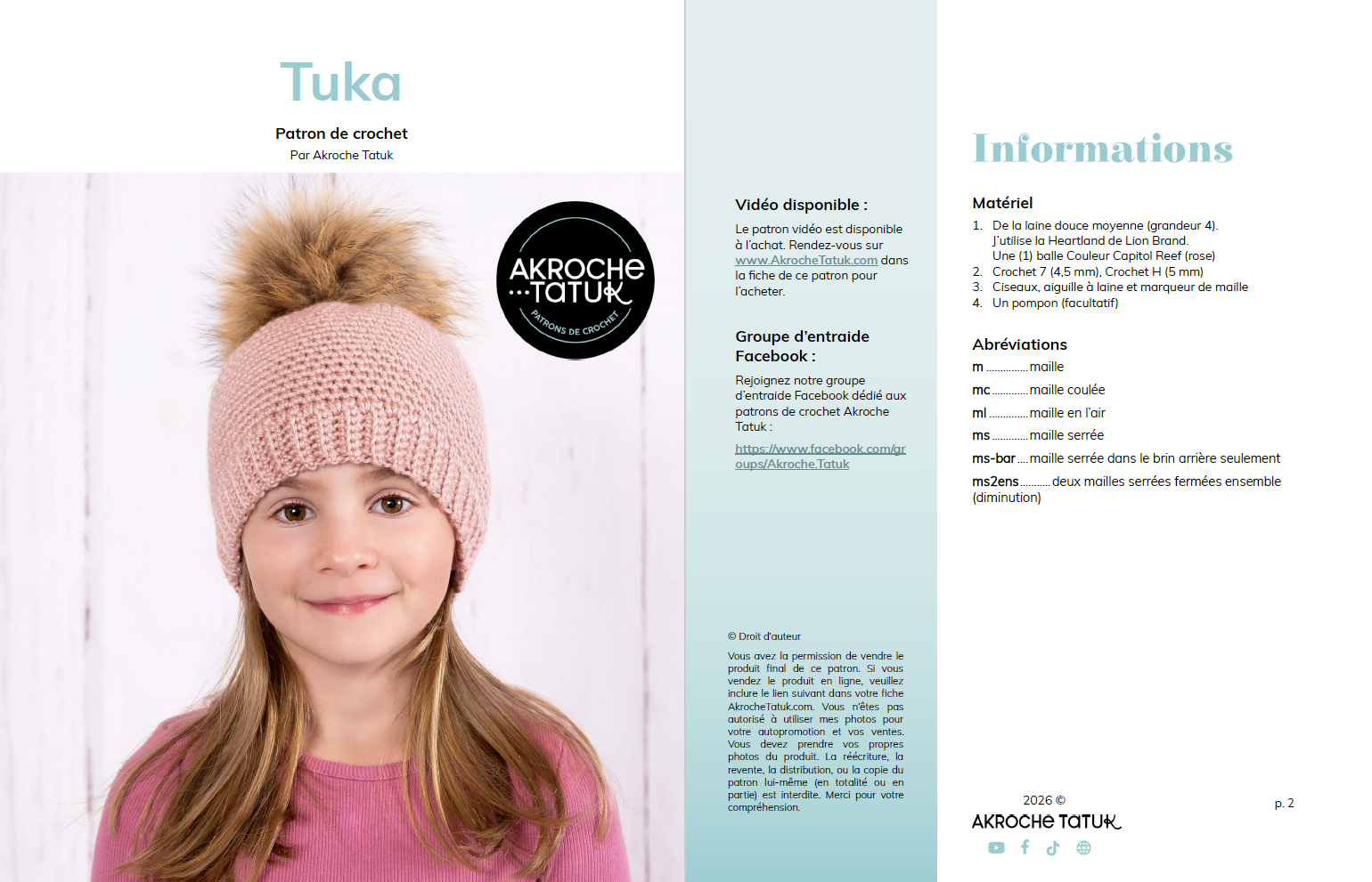 Patron au crochet - Tuka