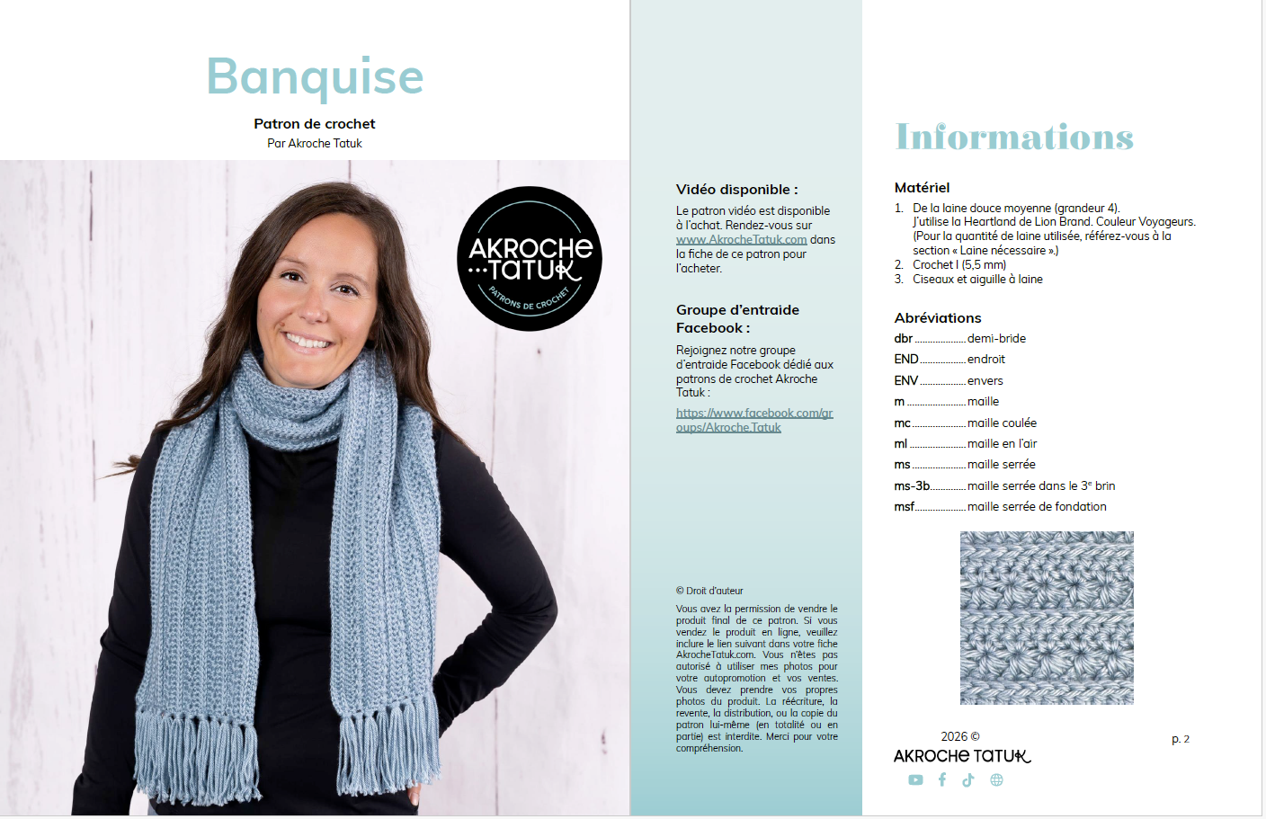 Patron au crochet - Banquise