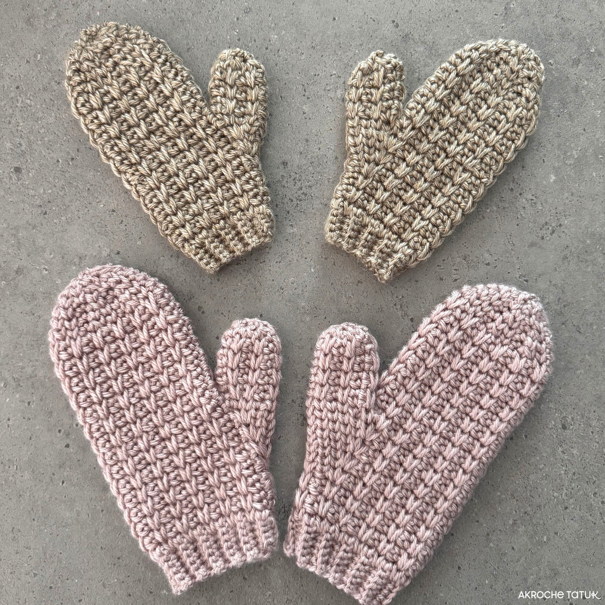 Crochet pattern - Polar Star Mittens