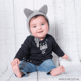 Bear and cat hat — Crochet pattern