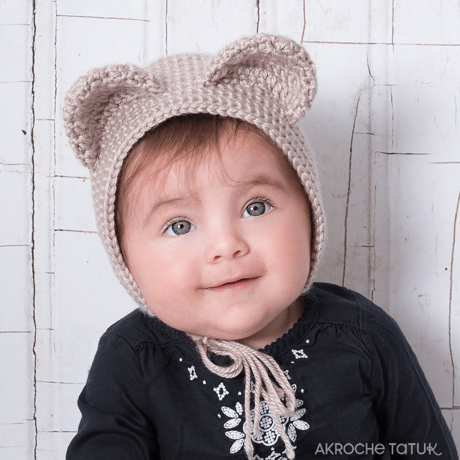 Bear and cat hat — Crochet pattern