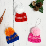 Christmas tree ornament (hat, mitten and sock) — Crochet pattern